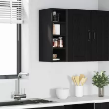   vidaXL Függő szekrény Riga Musta tammi 20 x 29,5 x 60 cm Faanyag
