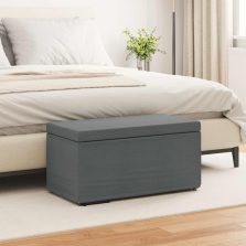   vidaXL Zsámoly Sötétszürke 81 x 41 x 40 cm Szövet és faszerkezet