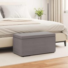   vidaXL Zsámoly Tópszínű 81 x 41 x 40 cm Szövet és faszerkezet