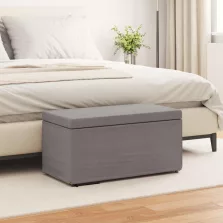   vidaXL Zsámoly Tópszínű 81 x 41 x 40 cm Szövet és faszerkezet