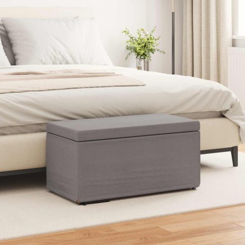 vidaXL Zsámoly Tópszínű 81 x 41 x 40 cm Szövet és faszerkezet