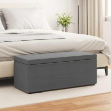   vidaXL Zsámoly Sötétszürke 101 x 41 x 40 cm Szövet és faszerkezet