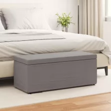   vidaXL Zsámoly Tópszínű 101 x 41 x 40 cm Szövet és faszerkezet