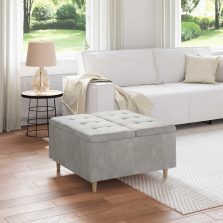   vidaXL Gombos szék párnával Világosszürke 80 x 80 x 45 cm Bársony