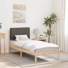   vidaXL Ágykeret Kárpitozott Fejtámlával Tópszínű 80 x 200 cm