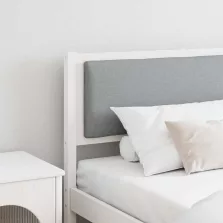 vidaXL Fejtámla Egyéb Fehér 200 cm Tömör fenyőfa