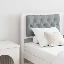   vidaXL Fejtámla Egyéb Fehér és világosszürke 150 cm Tömör fenyőfa