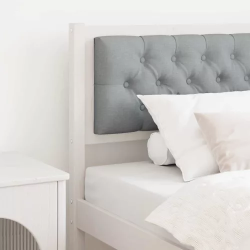 vidaXL Fejtámla Egyéb Fehér és világosszürke 90 cm Tömör fenyőfa