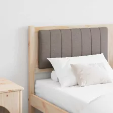  vidaXL Kárpitozott fejtámla fejtámlával Barna 150 cm Tömör fenyőfa