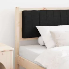   vidaXL Kárpitozott fejtámla fejtámlával Barna 90 cm Tömör fenyőfa