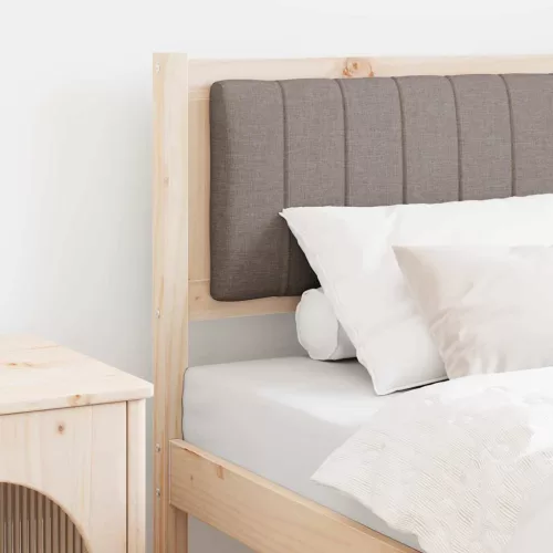vidaXL Kárpitozott fejtámla fejtámlával Barna 80 cm Tömör fenyőfa