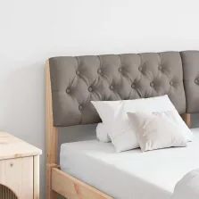   vidaXL Kárpitozott fejtámla Tópszínű 160 cm Tömör fenyőfa