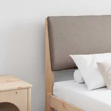  vidaXL Kárpitozott fejtámla Tópszínű 180 cm Tömör fenyőfa
