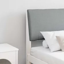   vidaXL Kárpitozott fejtámla Világosszürke 180 cm Tömör fenyőfa