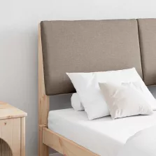  vidaXL Kárpitozott fejtámla Tópszínű 140 cm Tömör fenyőfa