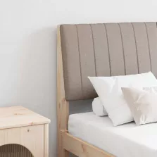   vidaXL Kárpitozott fejtámla Tópszínű 135 cm Tömör fenyőfa