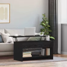   vidaXL Dohányzóasztal Fekete tölgy 80 x 50,5 x 41,5 cm Faanyag