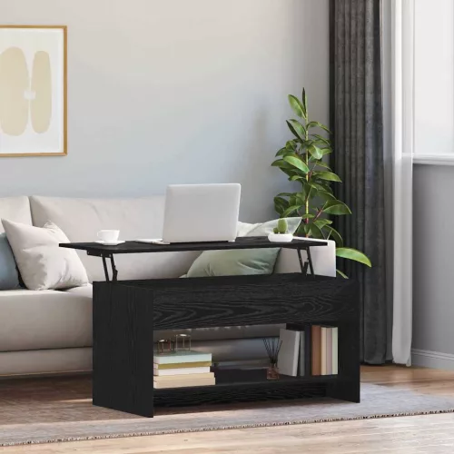 vidaXL Dohányzóasztal Fekete tölgy 80 x 50,5 x 41,5 cm Faanyag