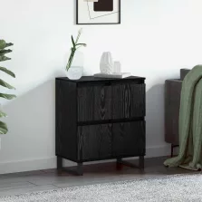 vidaXL Széf Fekete tölgy 60 x 35 x 70 cm