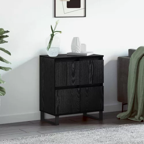 vidaXL Széf Fekete tölgy 60 x 35 x 70 cm