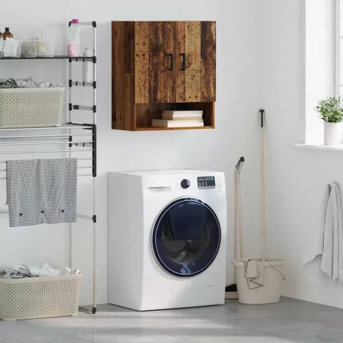 vidaXL Fali Szekrény Falra szerelhető Öreg fa 60 x 31 x 70 cm Faanyag