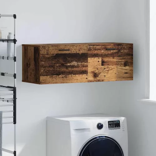 vidaXL Fali szekrény Öreg fa 100 x 36,5 x 35 cm Faanyag