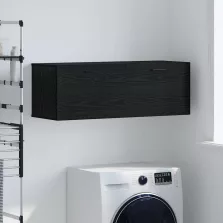   vidaXL Fali szekrény Fekete tölgy 100 x 36,5 x 35 cm Faanyag