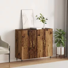 vidaXL Széf Öreg fa 90 x 34 x 80 cm Faanyag