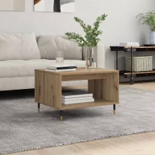   vidaXL Dohányzóasztal kézműves tölgy 60 x 50 x 40 cm Faanyag