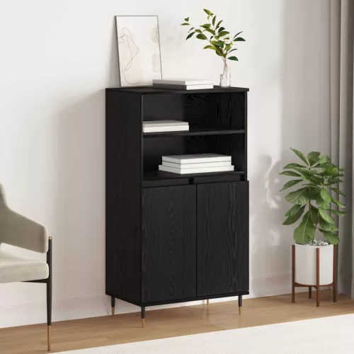 vidaXL Magasfiú Fekete 60 x 36 x 110 cm Faanyag