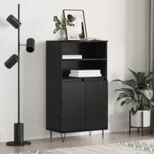vidaXL Magasfiú Fekete 60 x 36 x 110 cm Faanyag