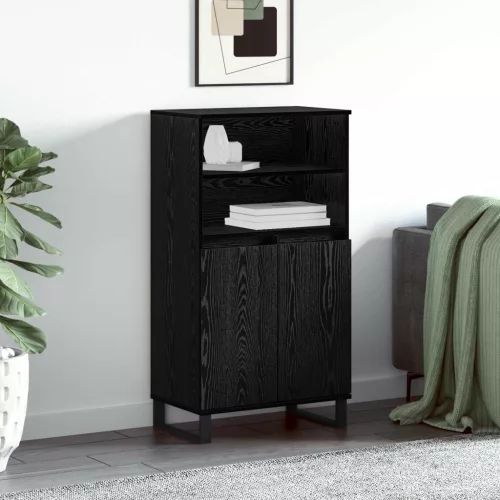 vidaXL Magasfiú Fekete 60 x 36 x 110 cm Faanyag
