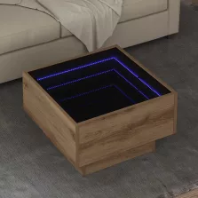   vidaXL Dohányzóasztal kézműves tölgy 50 x 50 x 30 cm Faanyag