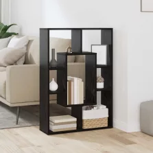 vidaXL Könyvespolc Fekete tölgy 63 x 20 x 90 cm Faanyag