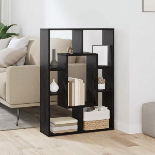 vidaXL Könyvespolc Fekete tölgy 63 x 20 x 90 cm Faanyag