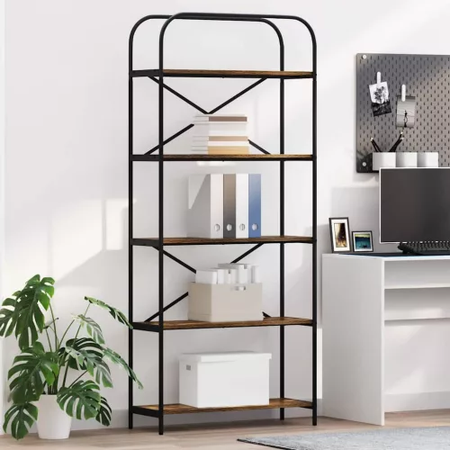 vidaXL Könyvespolc Füstölt tölgy 80 x 30 x 183 cm Faanyag