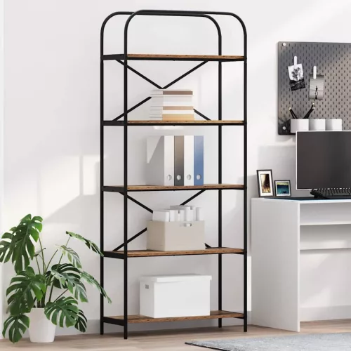 vidaXL Könyvespolc Öreg fa 80 x 30 x 183 cm Faanyag