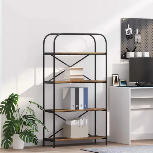 vidaXL Könyvespolc Öreg fa 80 x 30 x 146 cm Faanyag