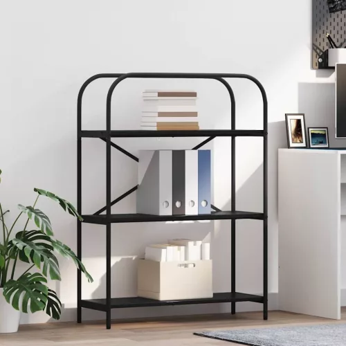vidaXL Könyvespolc Fekete tölgy 80 x 30 x 109 cm Faanyag