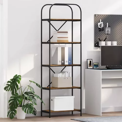 vidaXL Könyvespolc Füstölt tölgy 60 x 30 x 183 cm Faanyag