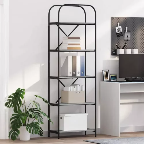 vidaXL Könyvespolc Szürke Sonoma 60 x 30 x 183 cm Faanyag