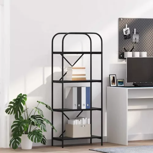 vidaXL Könyvespolc Fekete tölgy 60 x 30 x 146 cm Faanyag
