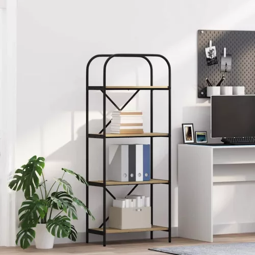 vidaXL Könyvespolc Sonoma tölgy 60 x 30 x 146 cm Faanyag