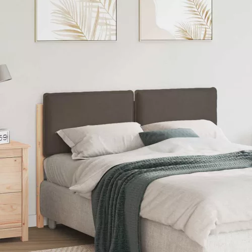 vidaXL Kárpitozott fejtámla Természetes és Világosszürke 150 cm