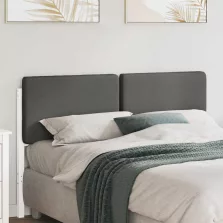   vidaXL Kárpitozott fejtámla fejtámlával Fehér és világosszürke 150 cm