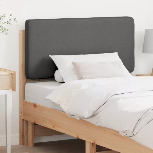 vidaXL Kárpitozott fejtámla Barna és Világosszürke 90 cm Tömör fenyőfa