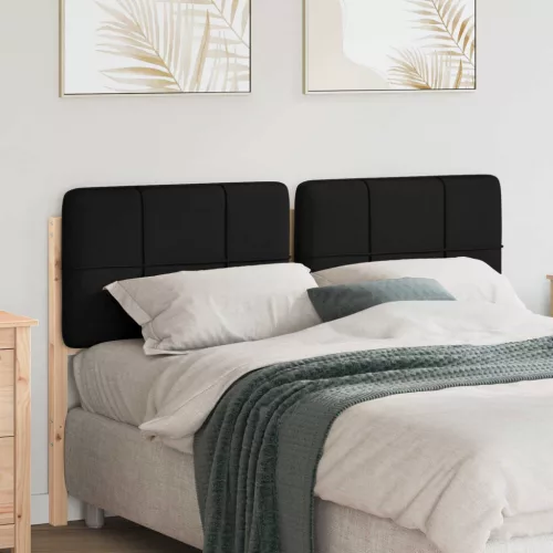 vidaXL Kárpitozott fejtámla Barna és fekete 150 cm Tömör fenyőfa
