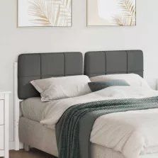   vidaXL Kárpitozott fejtámla fejtámlával Fehér és világosszürke 150 cm