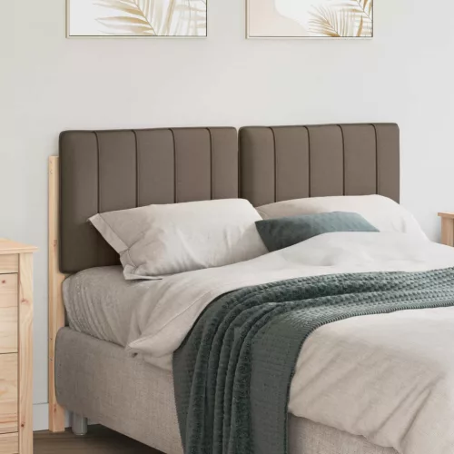 vidaXL Kárpitozott fejtámla Barna és taupe 120 cm Tömör fenyőfa