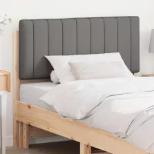   vidaXL Kárpitozott fejtámla fejtámlával Barna és Világosszürke 100 cm